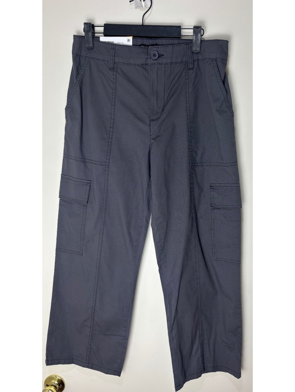 Social Standard Sanctuary Cargo Crop Pants M Washed Black NWT Utility